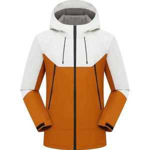 Autumn and winter windproof and waterproof jacket with fleece lining, thickened three-in-one coat