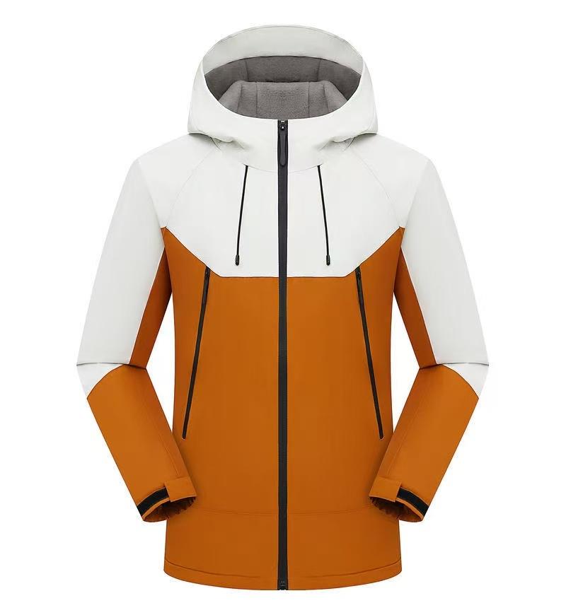 Autumn and winter windproof and waterproof jacket with fleece lining, thickened three-in-one coat